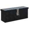 vidaXL Aluminium Box 19.09x5.51x7.87" Black
