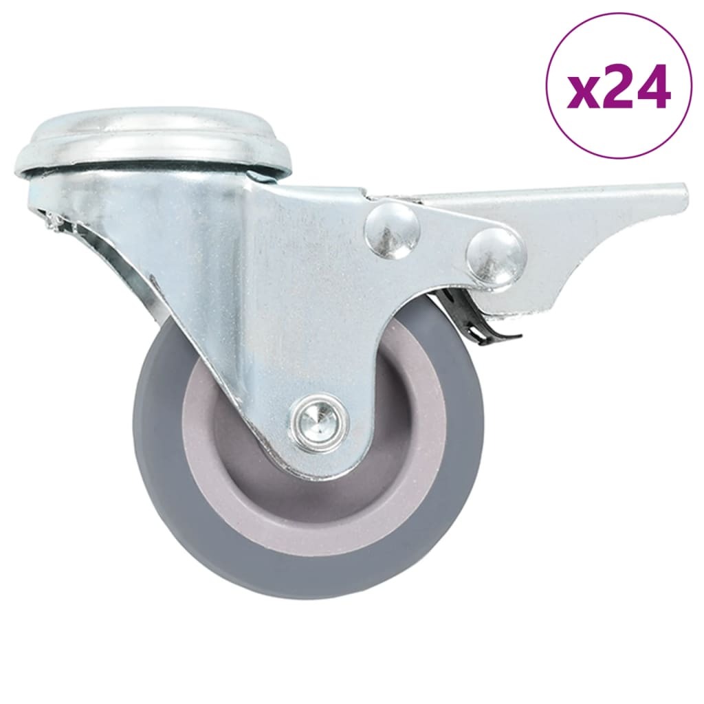 vidaXL 24 pcs Bolt Hole Swivel Casters 1.97 " (6x143423)