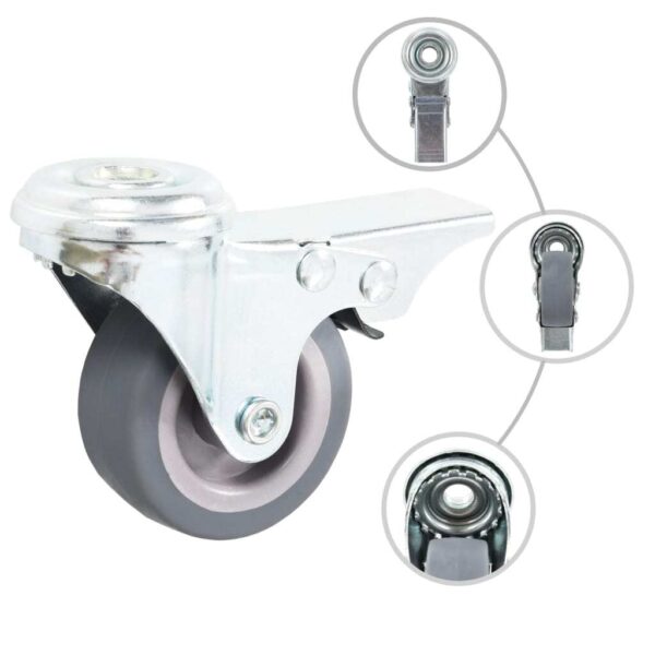 vidaXL 24 pcs Bolt Hole Swivel Casters 1.97 " (6x143423)