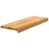 vidaXL Stair Tread Set of 16 Light Brown Solid Oak Wood 27.6 x 9.8 in