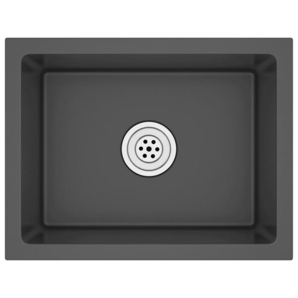Handmade Kitchen Sink Black Stainless Steel