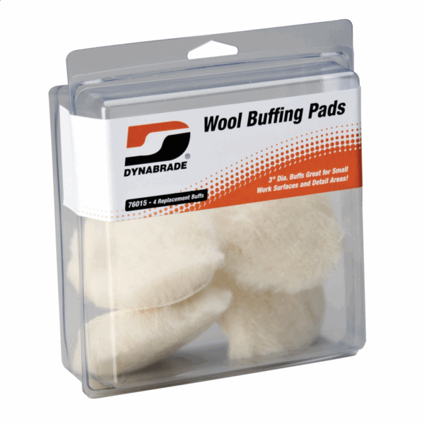 Dynabrade 3" Synthetic Wool Pads (Four in clear pkg.)